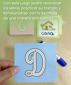 Tarjetas reutilizables educativas repasemos letras en cursiva + marcador - Imagen 4