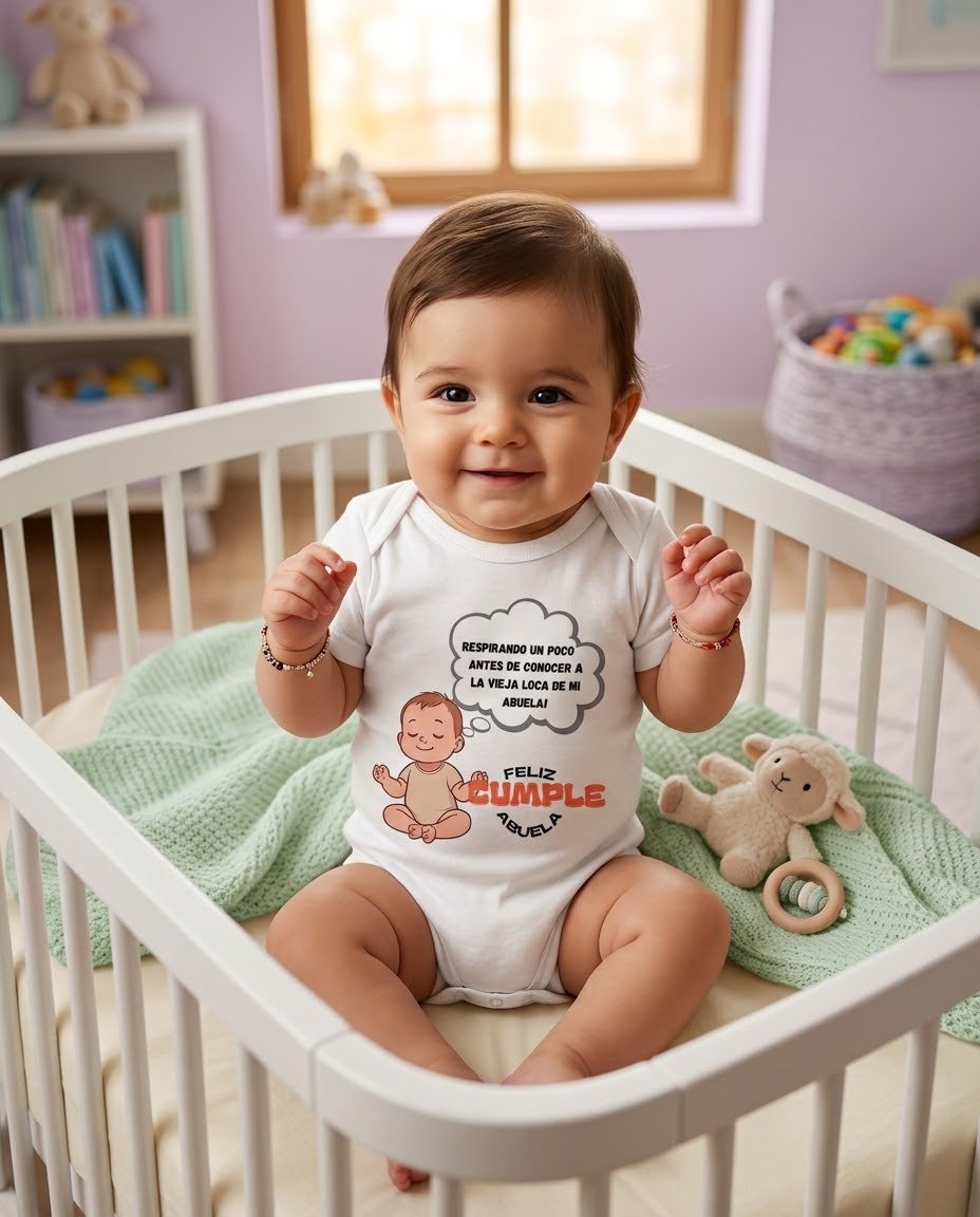 Body bebé personalizado regalo nacimiento con frase nombre o cualquier diseño - Imagen 2