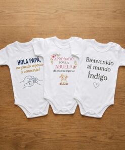 Body bebé personalizado regalo nacimiento con frase nombre o cualquier diseño - Imagen 4