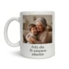 Taza de cerámica con una foto impresa de una abuela abrazando a su nieto y la frase "Feliz día Te amamos abuelita"