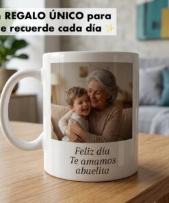 Alternative view of Taza para Día de los abuelos personalizada con foto, frase o dibujo a todo color