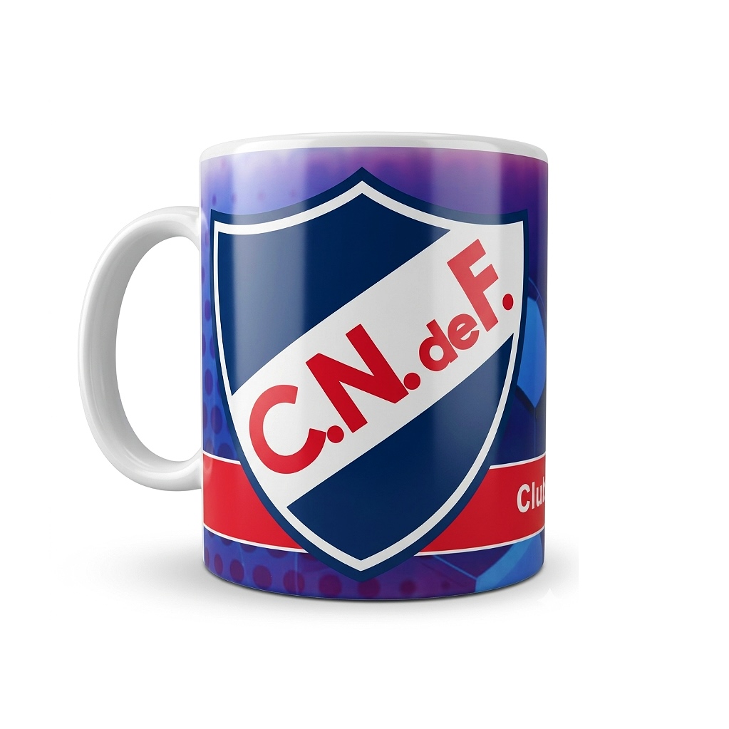 Taza sublimada con el escudo del Club Nacional de Futbol.